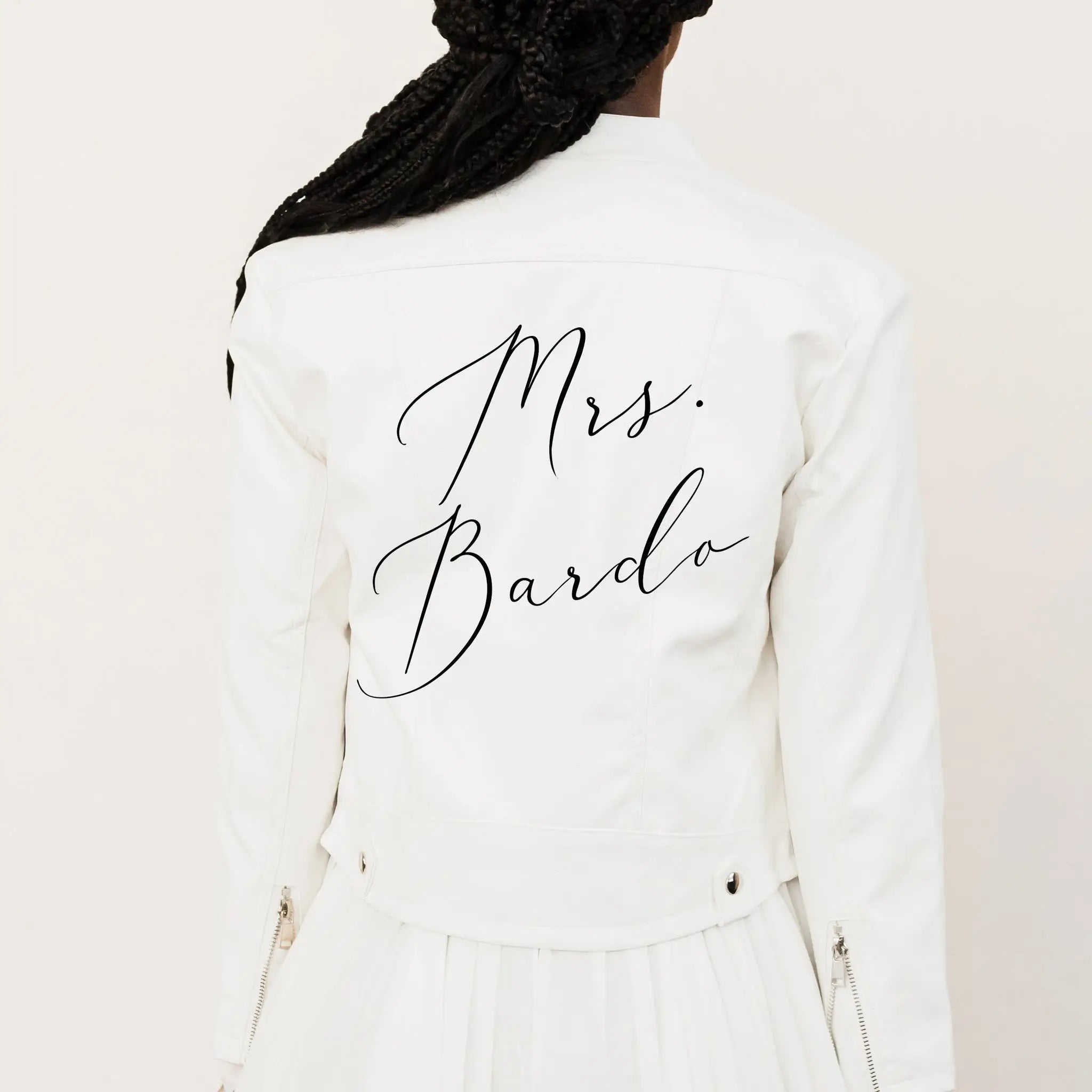 Bride leather Jacket (White), Small / White Bride leather Jacket (White), Small / White
