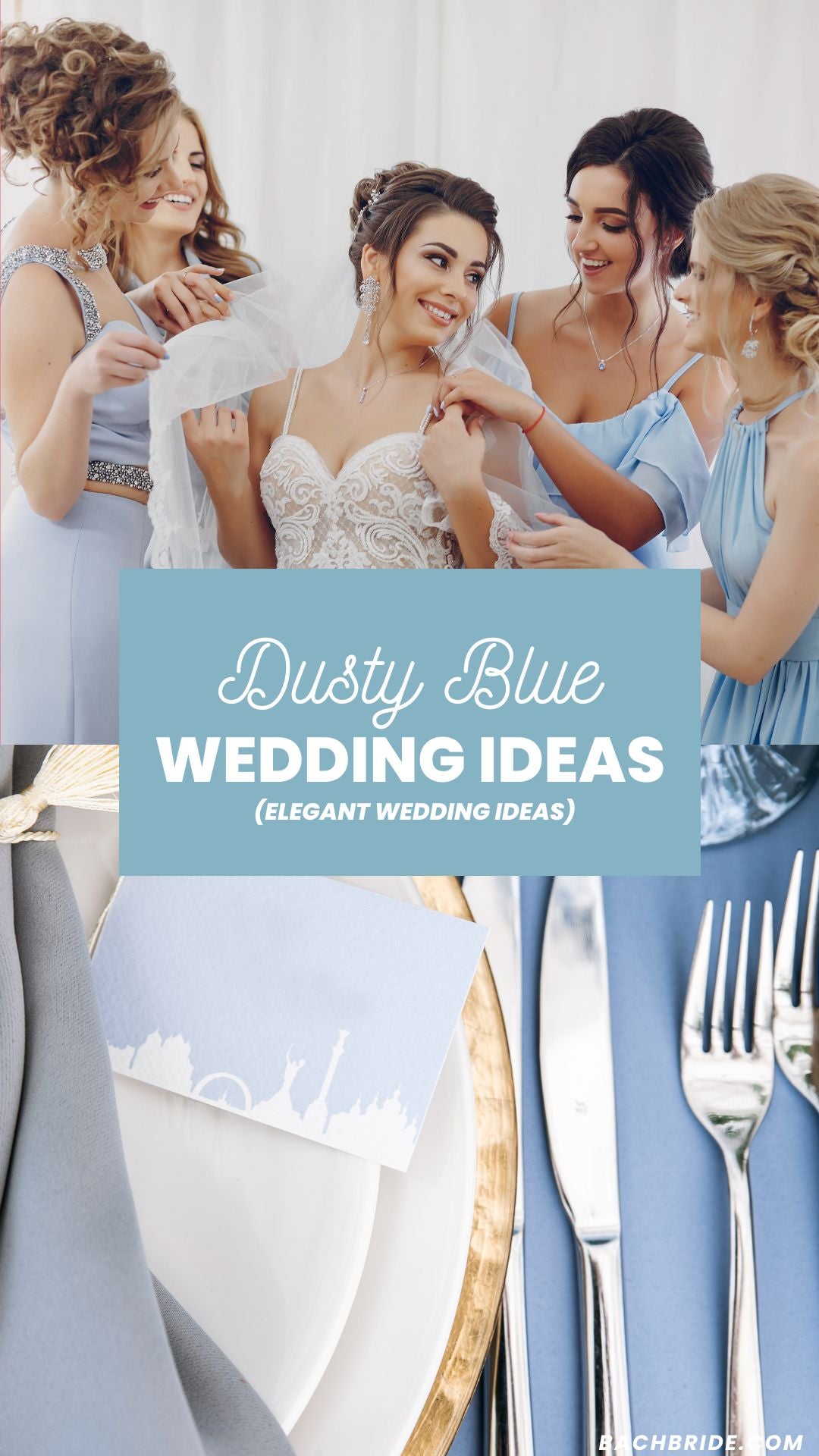 elegant dusty blue wedding decor