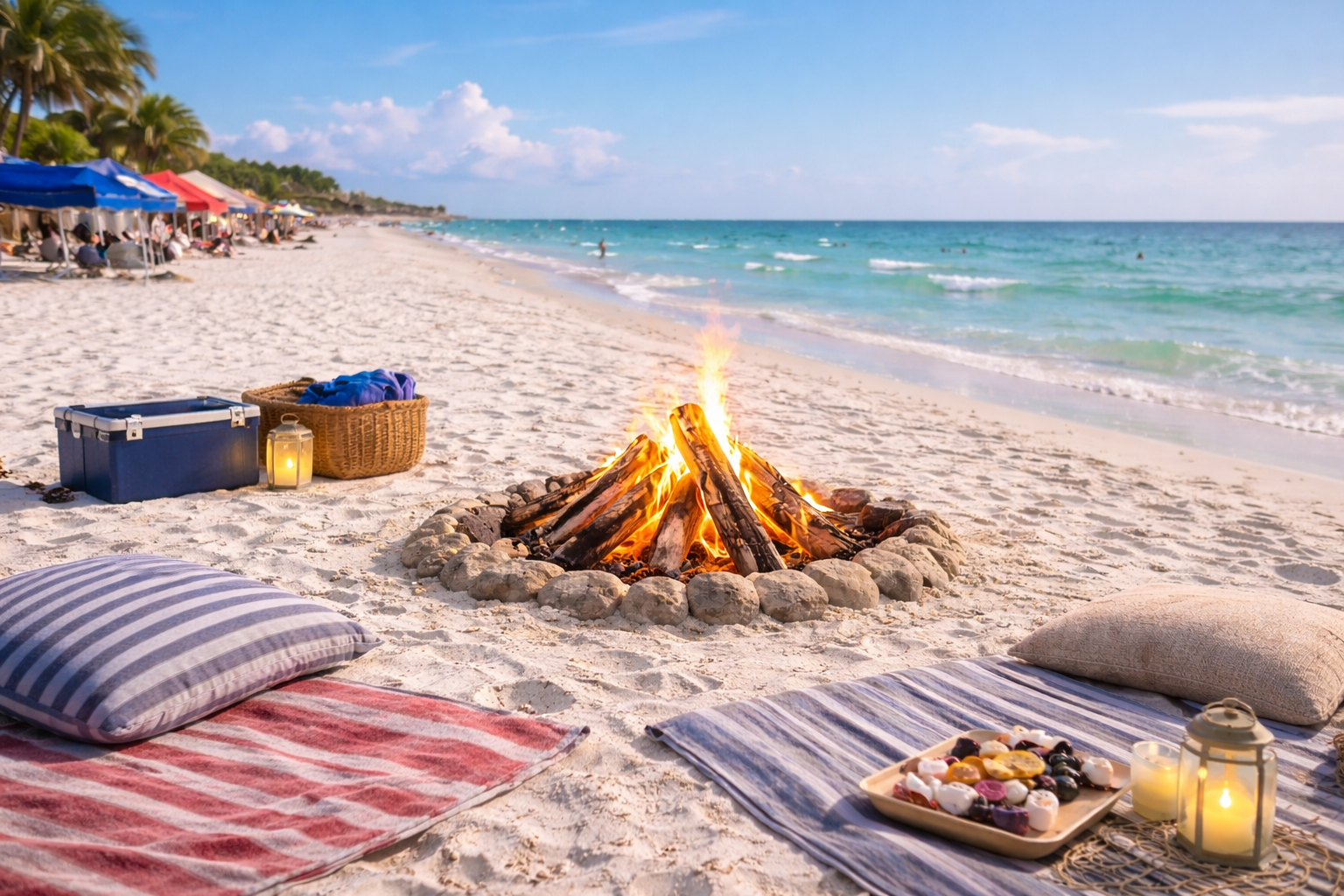 destin beach bonfire 