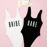 Bridesmaid bachelorette party swimsuits | Black