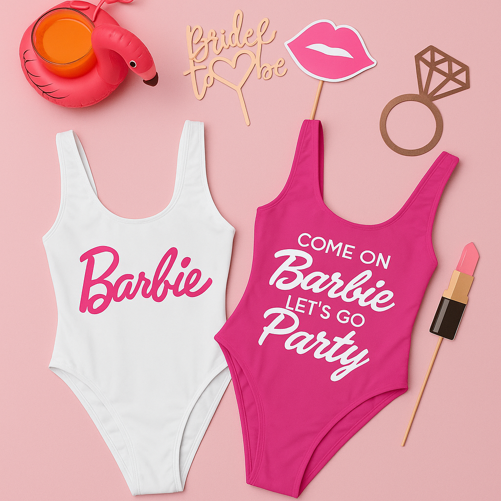 Barbie bachelorette party swimsuits