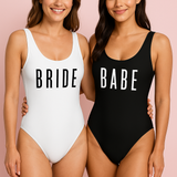 Bridesmaid bachelorette party swimsuits | Black