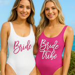 bride tribe bachelorette party swimsuit