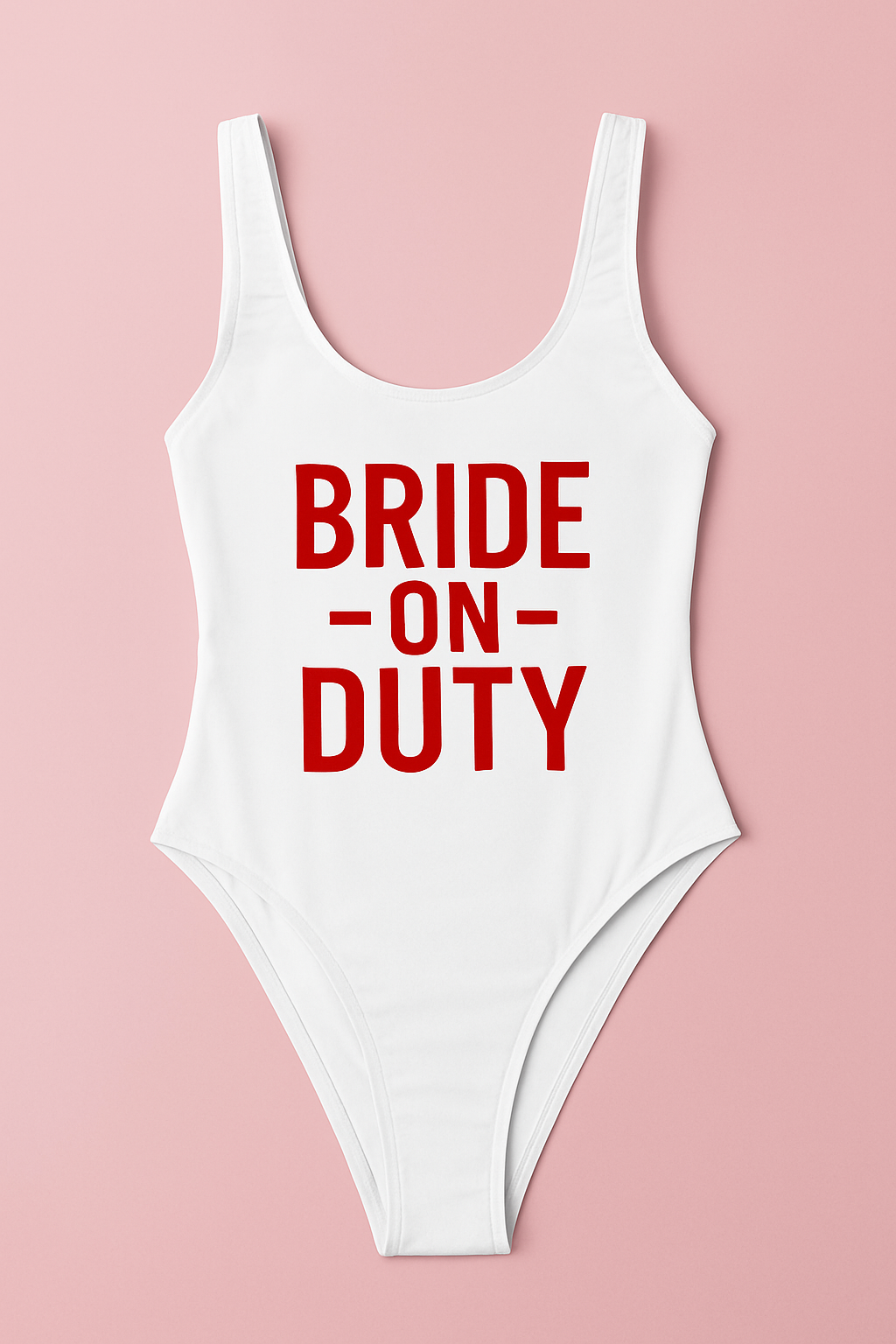 Bride on duty bachelroette party swimsuit 