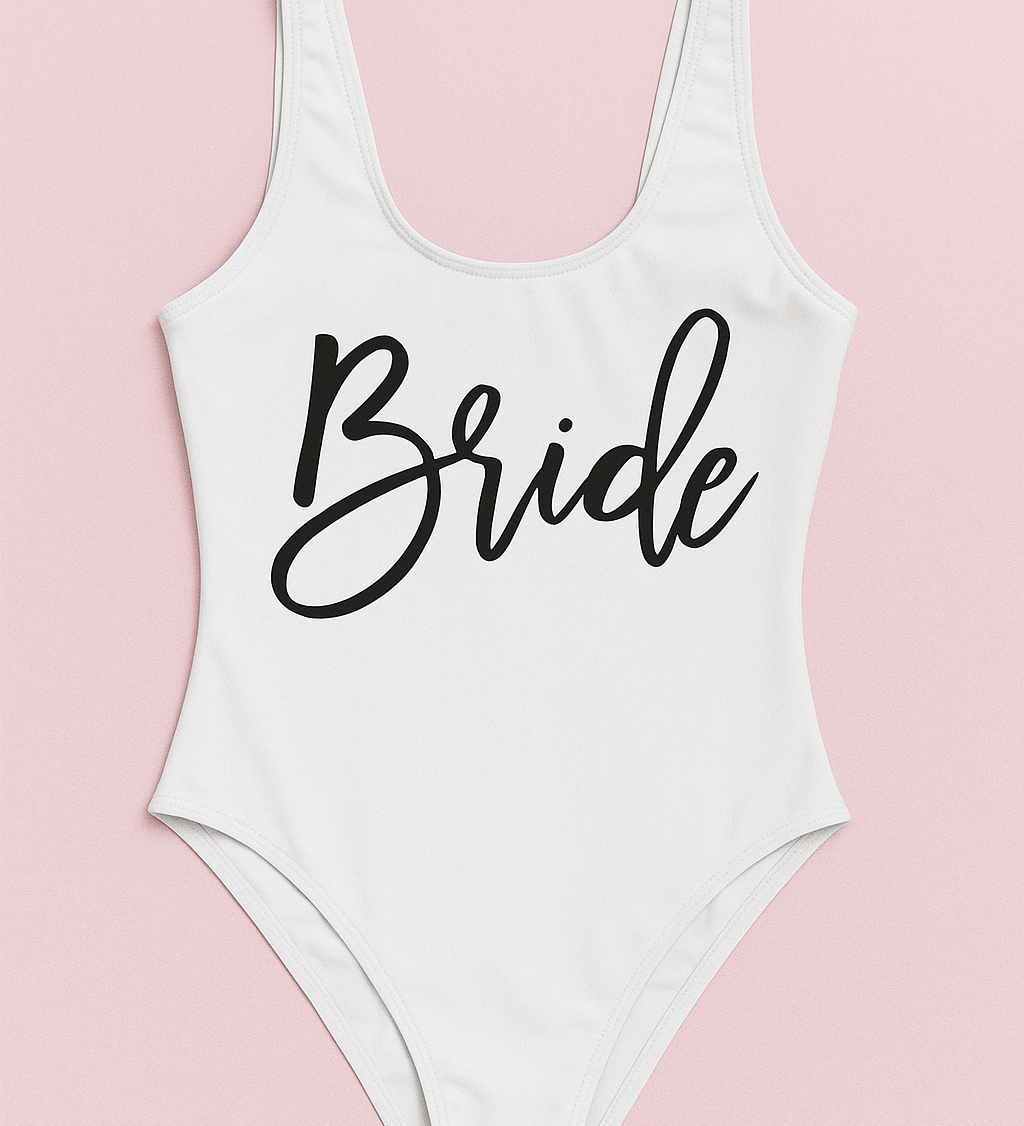 Bride one piece bachelorette party swimsuit