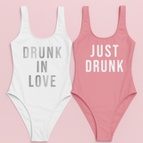 Drunk in love bachelorette party swimsuit