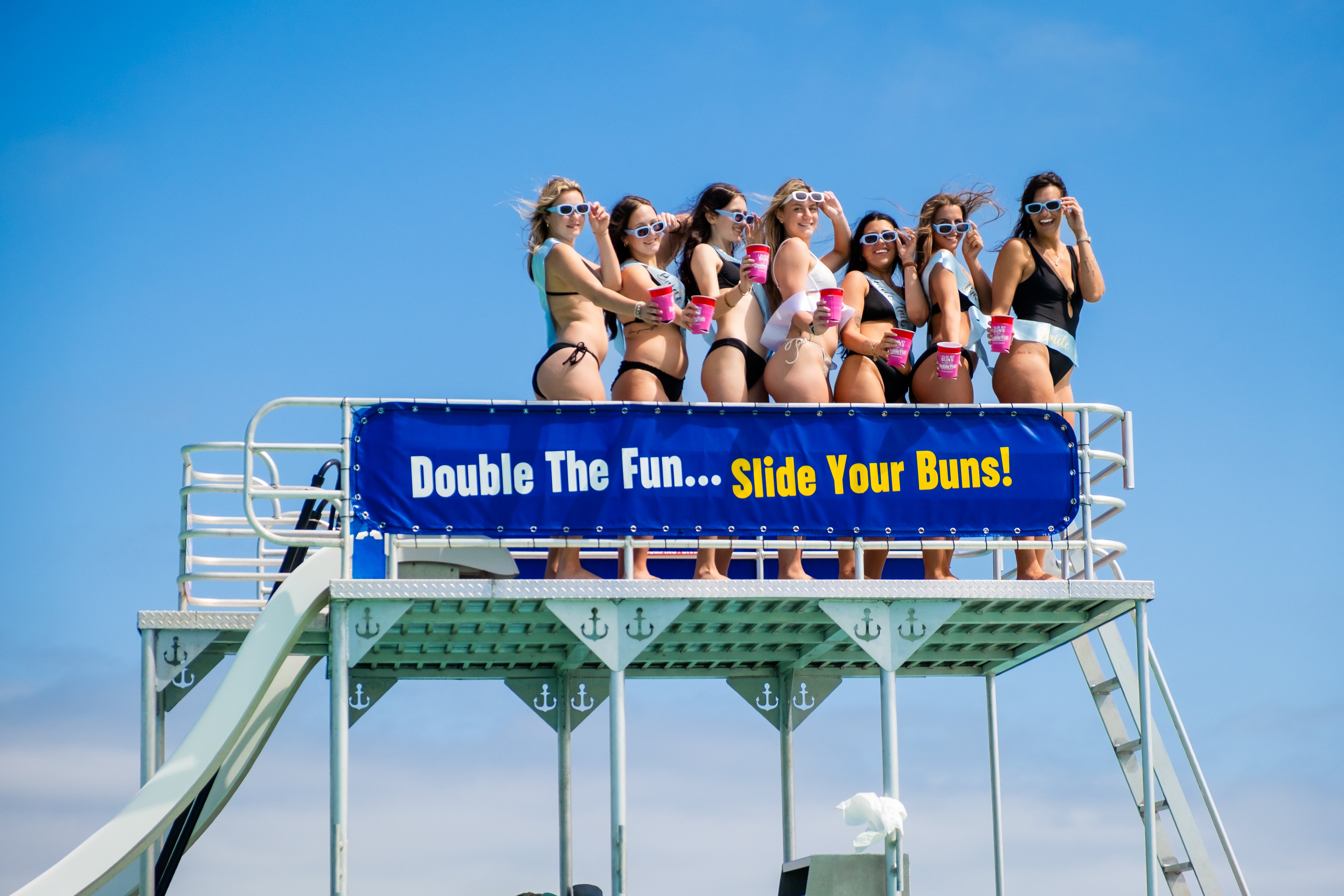 Pontoon Boat Day with Two Slides & Party Vibes