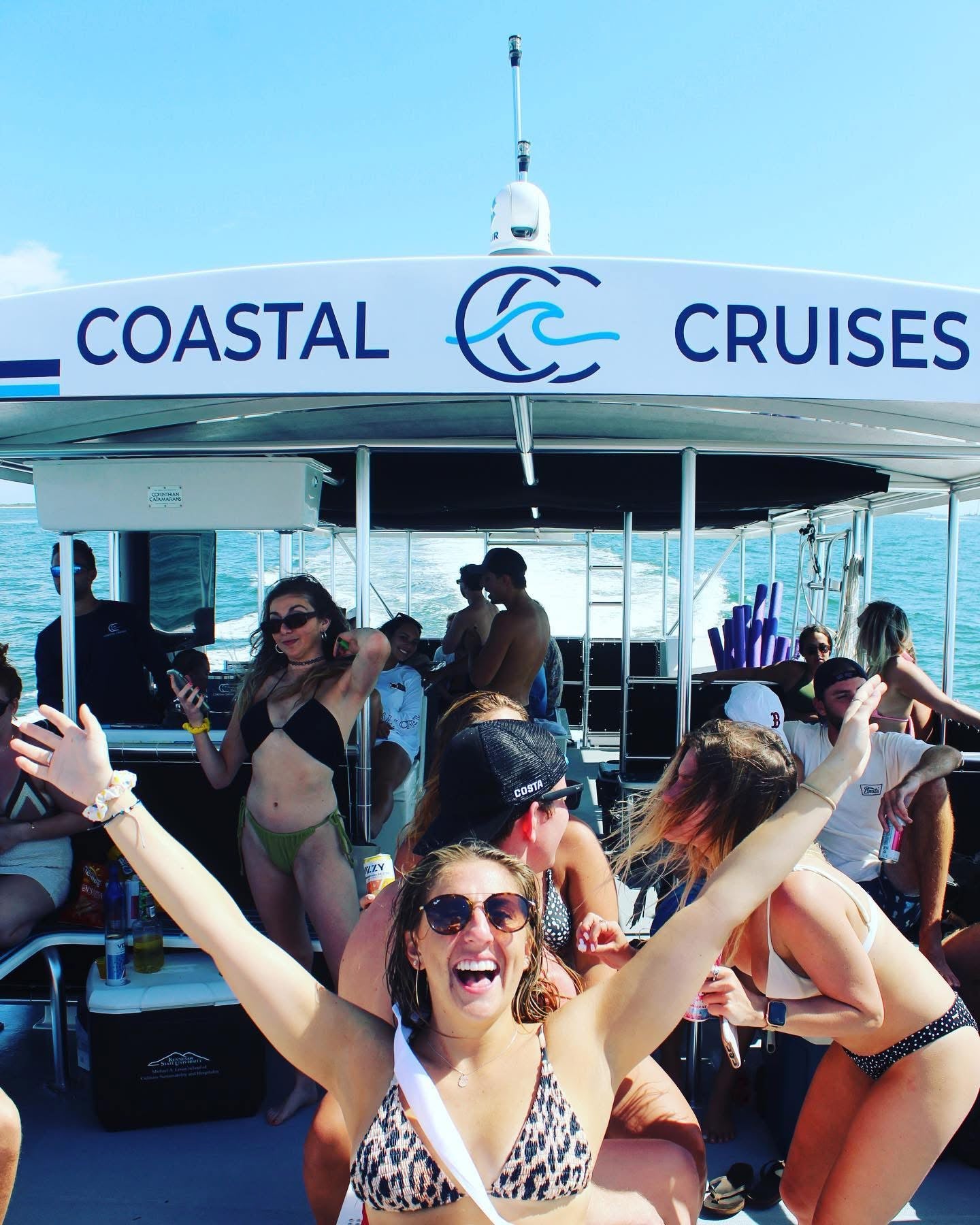 Bride squad boat party in St Pete