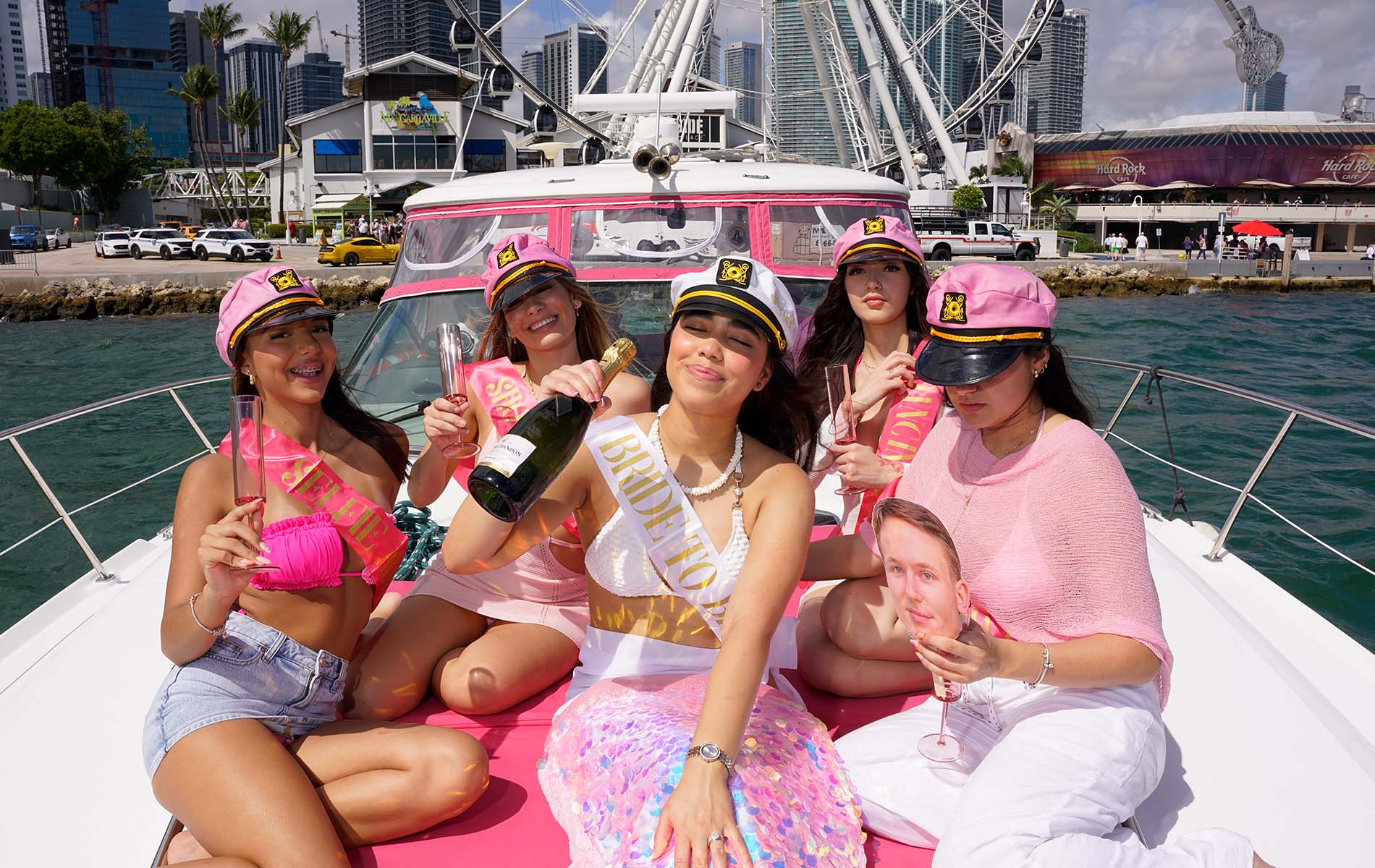 Pink Party Boat Miami Bachelorette Cruise