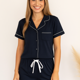 Navy cotton bridesmaid pajamas 