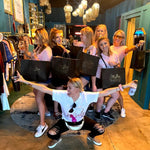 bachelorette group shopping during pedalpuab st pete tour