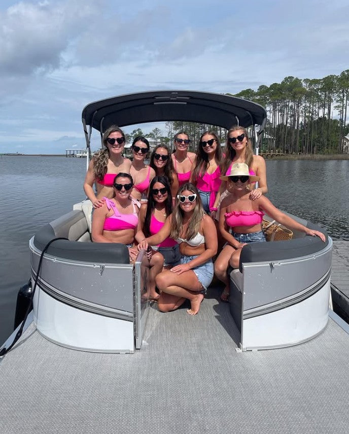 30A Pontoon Rental bachelorette party boat