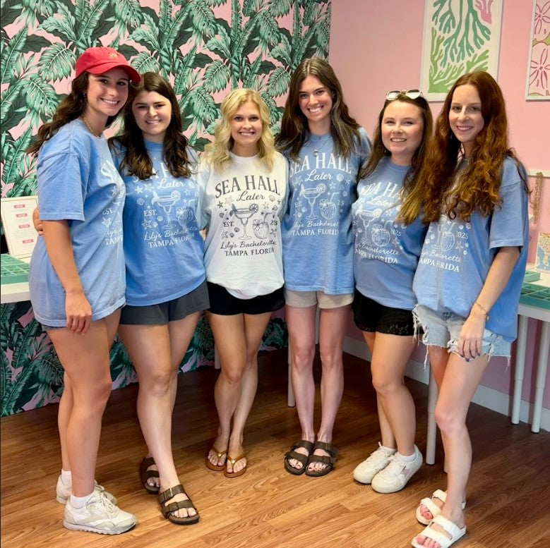 Tampa bachelorette weekend at Get Charmed Co DIY charm bar

