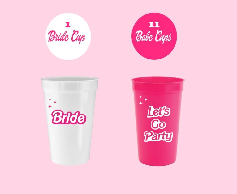 barbie bachelorette party cups