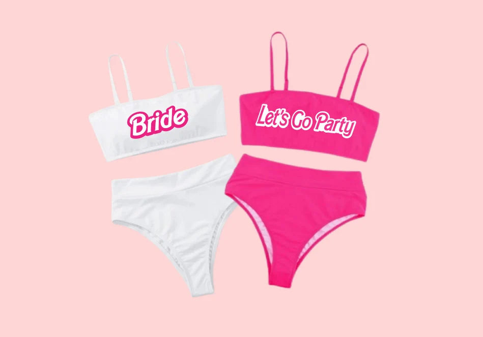 Barbie bachelorette party swimsuits (Two Piece)