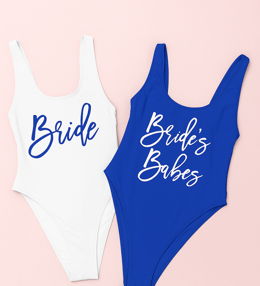 brides babes royal blue siwmsuit