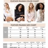 Feather Pajamas Shortie Set - Feather Pajamas Shortie Set |