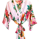 Aqua Blue Floral Bridesmaid Robes