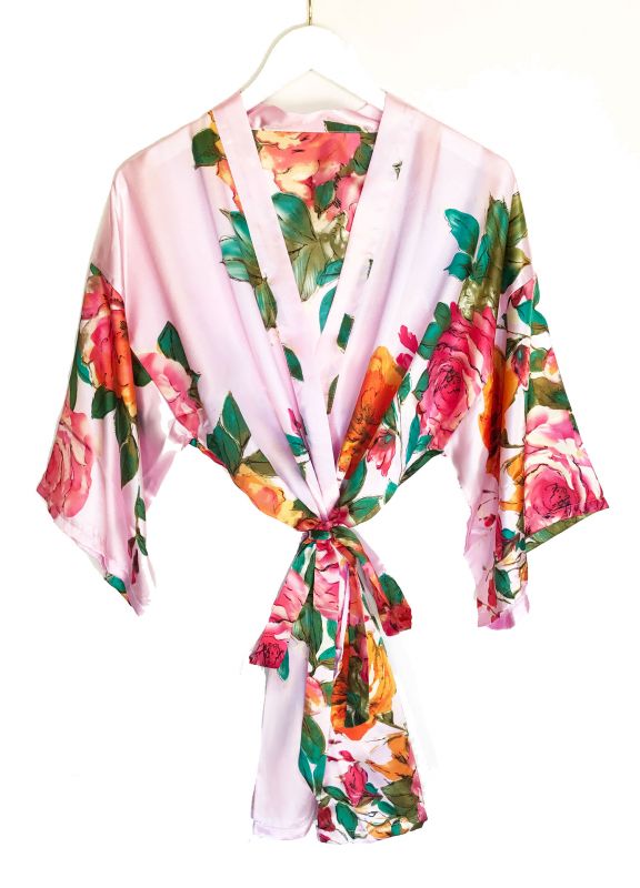 Pink bridesmaid robes