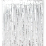 Metallic Silver Fringe Curtain