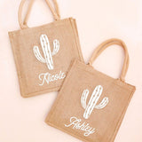 Cactus Personalized Burlap Bags