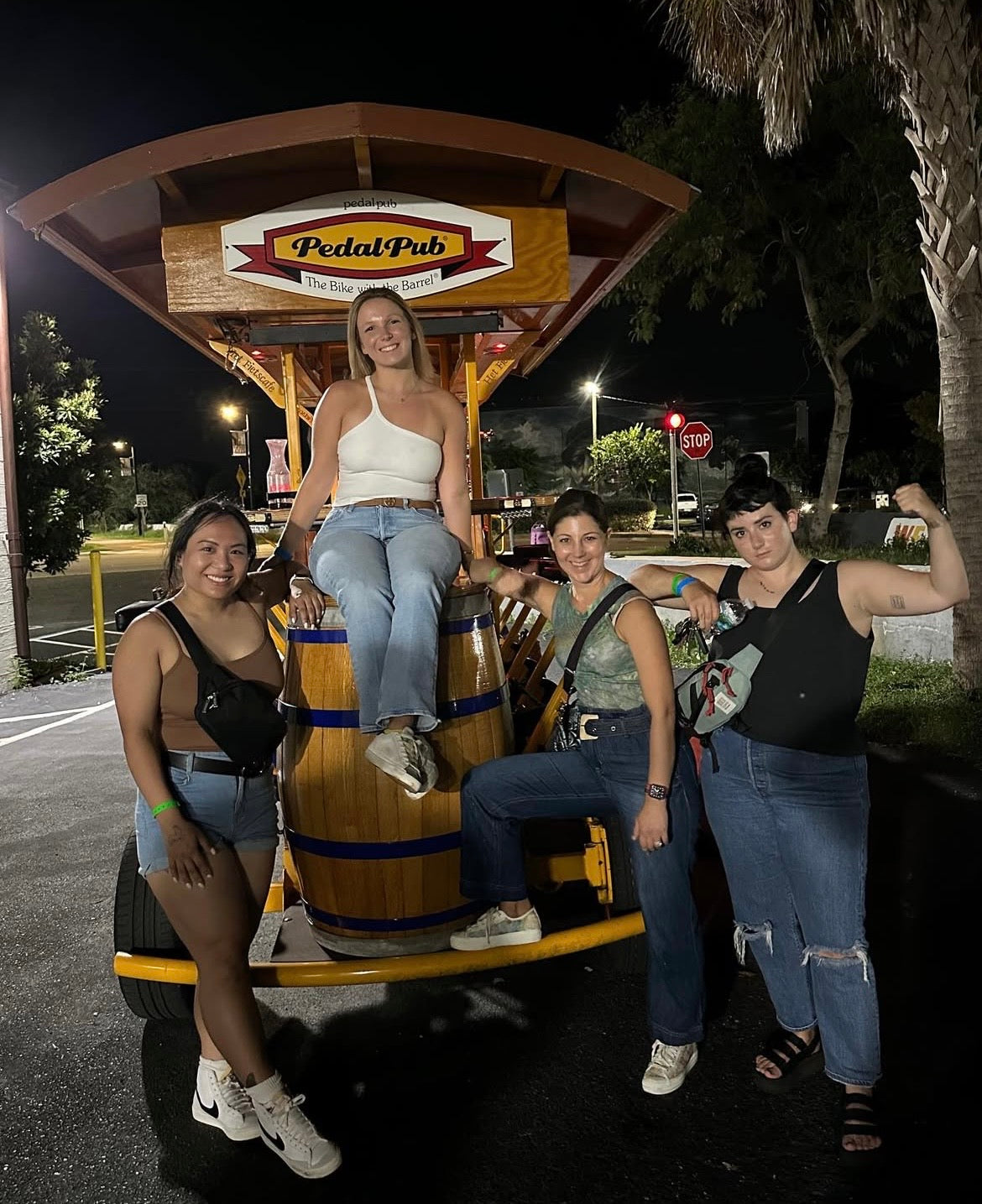 pedal pub st pete bachelorette group bride on pedal pub