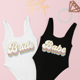 retro black bride and babe swimsuit