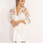 Floral Lace bridal robe - robe Lace Bridal Robe-Bach Bride
