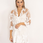 Floral Lace bridal robe - robe Lace Bridal Robe-Bach Bride