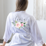 Personalized Floral Bridesmaid Robe - robe Bridal Robes |