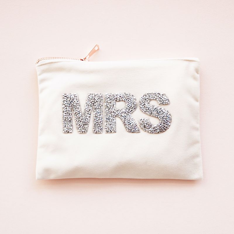 Blooming Bridal Party Personalized Makeup Bags for Bridesmaids