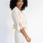 Ruffle Bridesmaid Robe Dusty Blue - Ruffle Bridesmaid Robe|