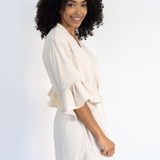 Ruffle Bridesmaid Robe Dusty Blue - Ruffle Bridesmaid Robe|