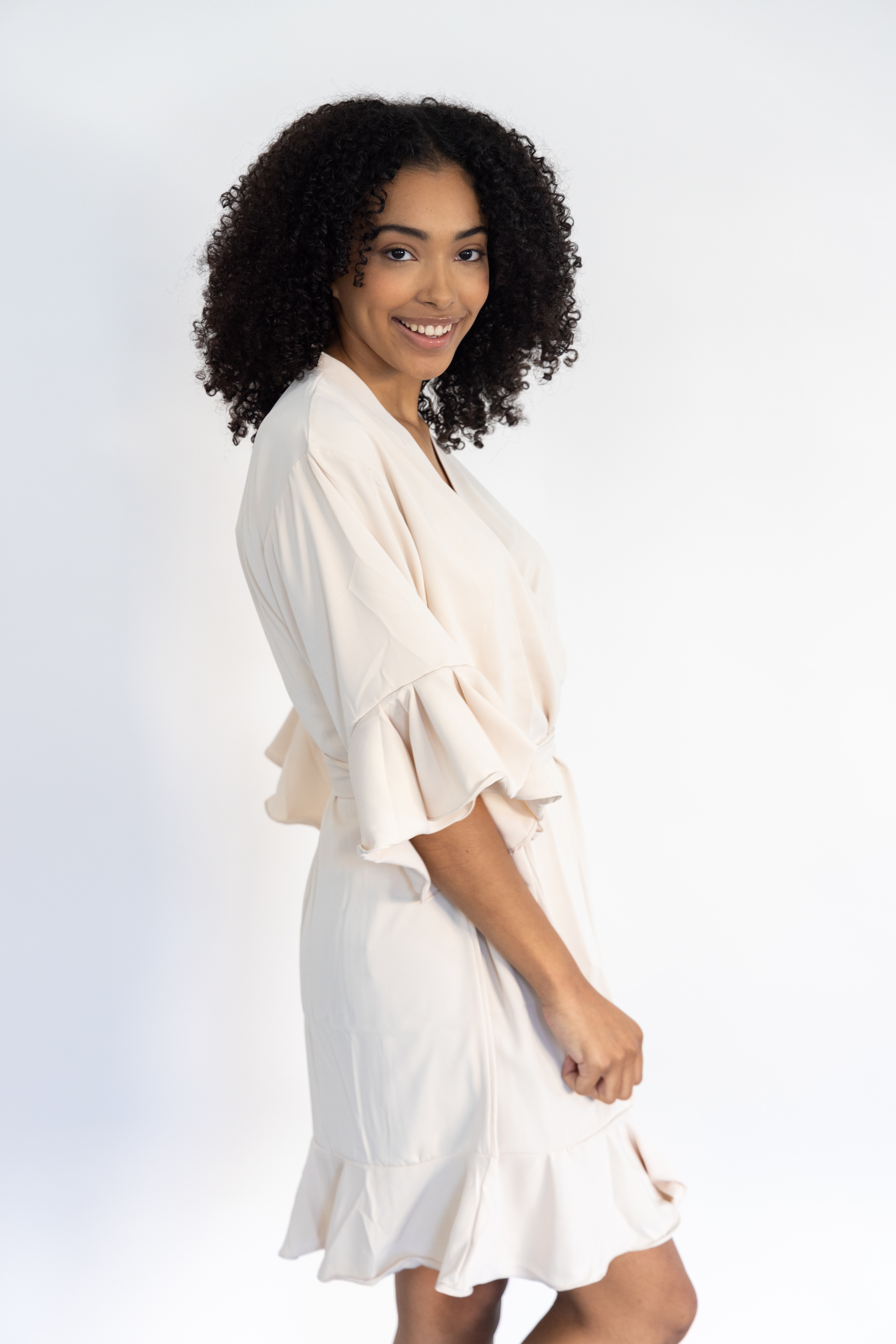 Ruffle Bridesmaid Robe Dusty Blue - Ruffle Bridesmaid Robe|