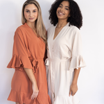 Ruffle Bridesmaid Robe Teracotta - Ruffle Bridesmaid Robe