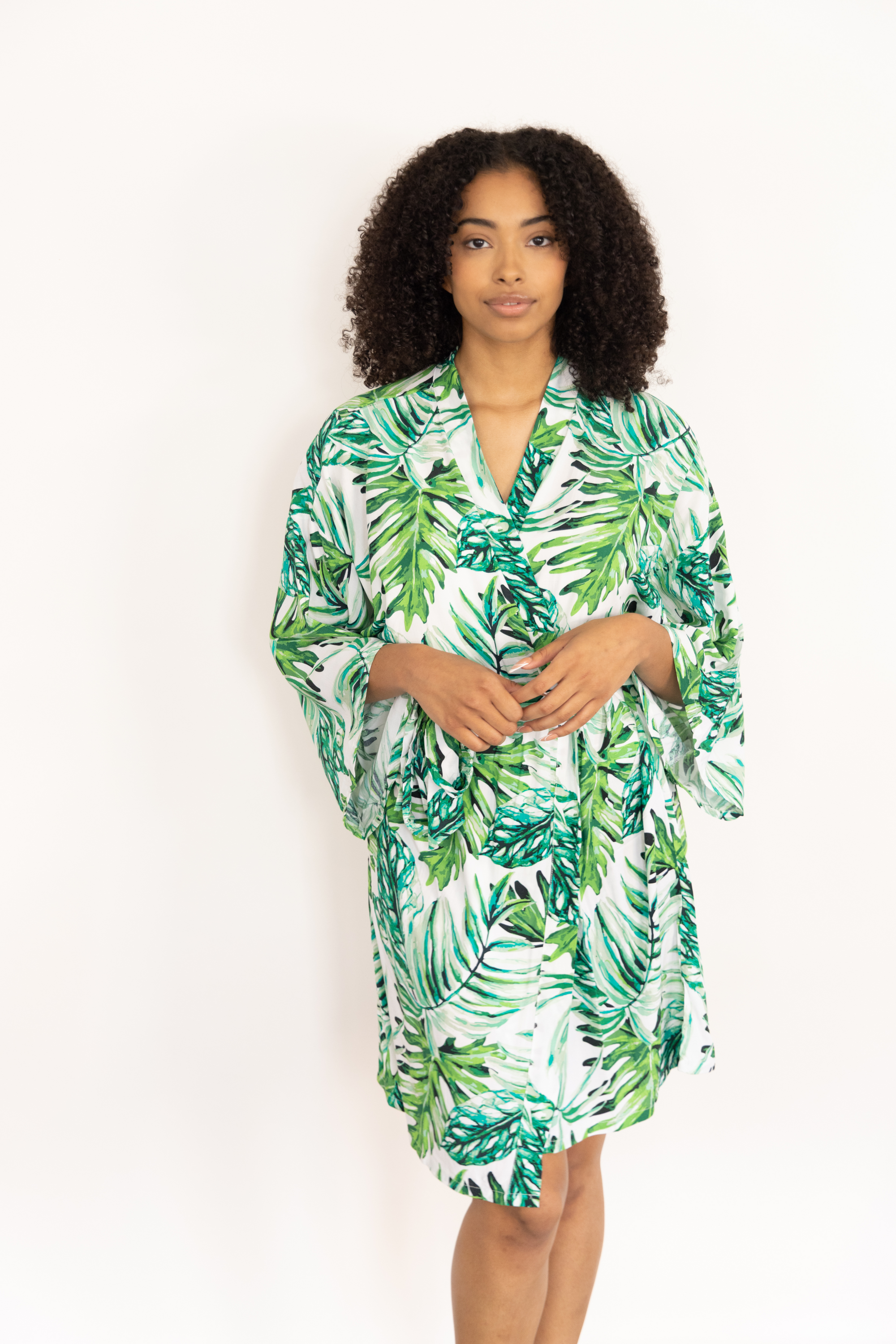 Tropical bridesmaid robe
