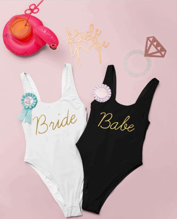 Babe Custom bachelorette swimsuit