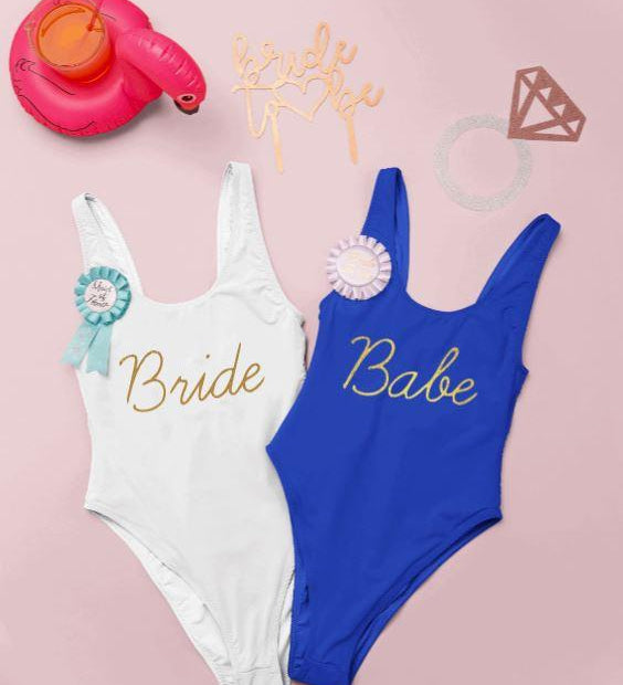 Babe Custom bachelorette swimsuit