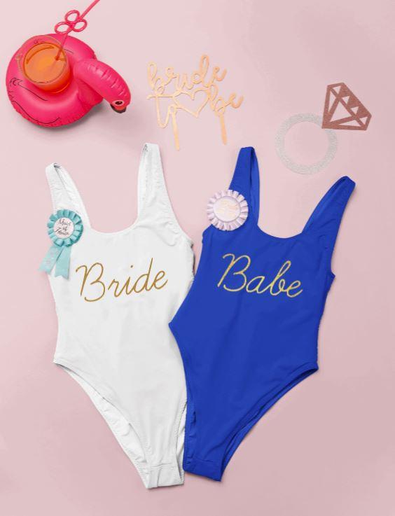 Babe Custom bachelorette swimsuit