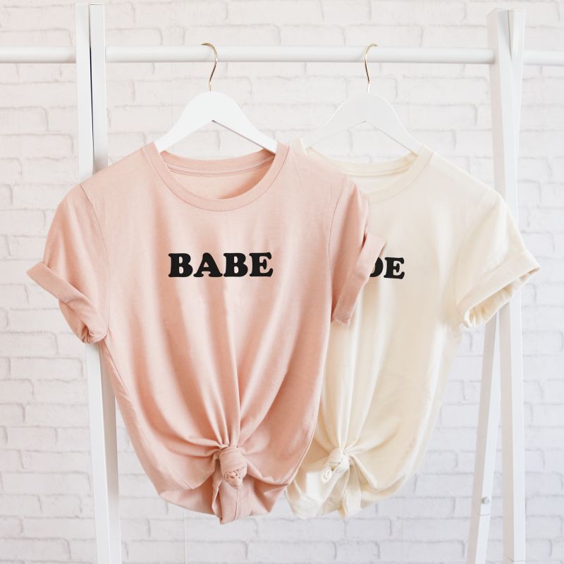 Bride and Babe Bachelorette Shirts