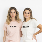 Bride and Babe Bachelorette Shirts