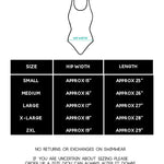 bachelorette party swimsuit size chart