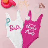 Barbie bachelorette party swimsuits