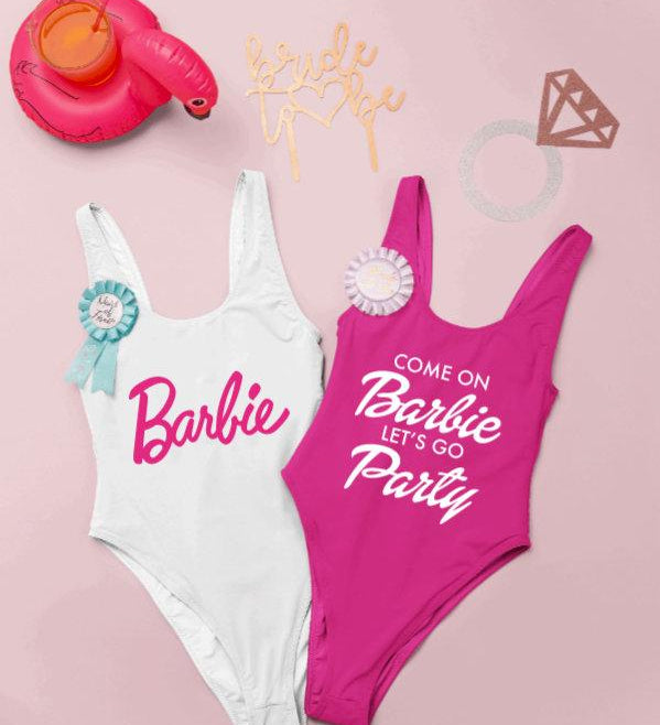 Barbie bachelorette party swimsuits