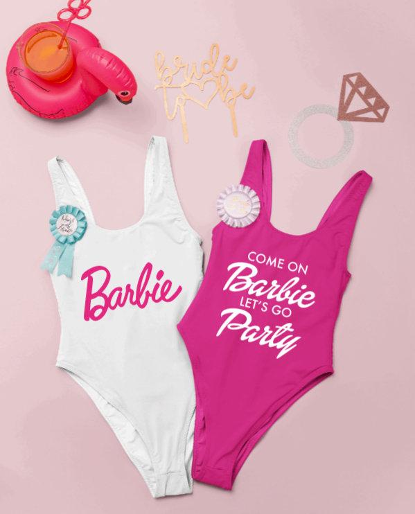 Barbie bachelorette party swimsuits