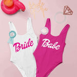 Barbie bride bachelorette party swimsuits