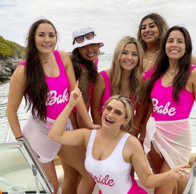 Barbie bride bachelorette party swimsuits