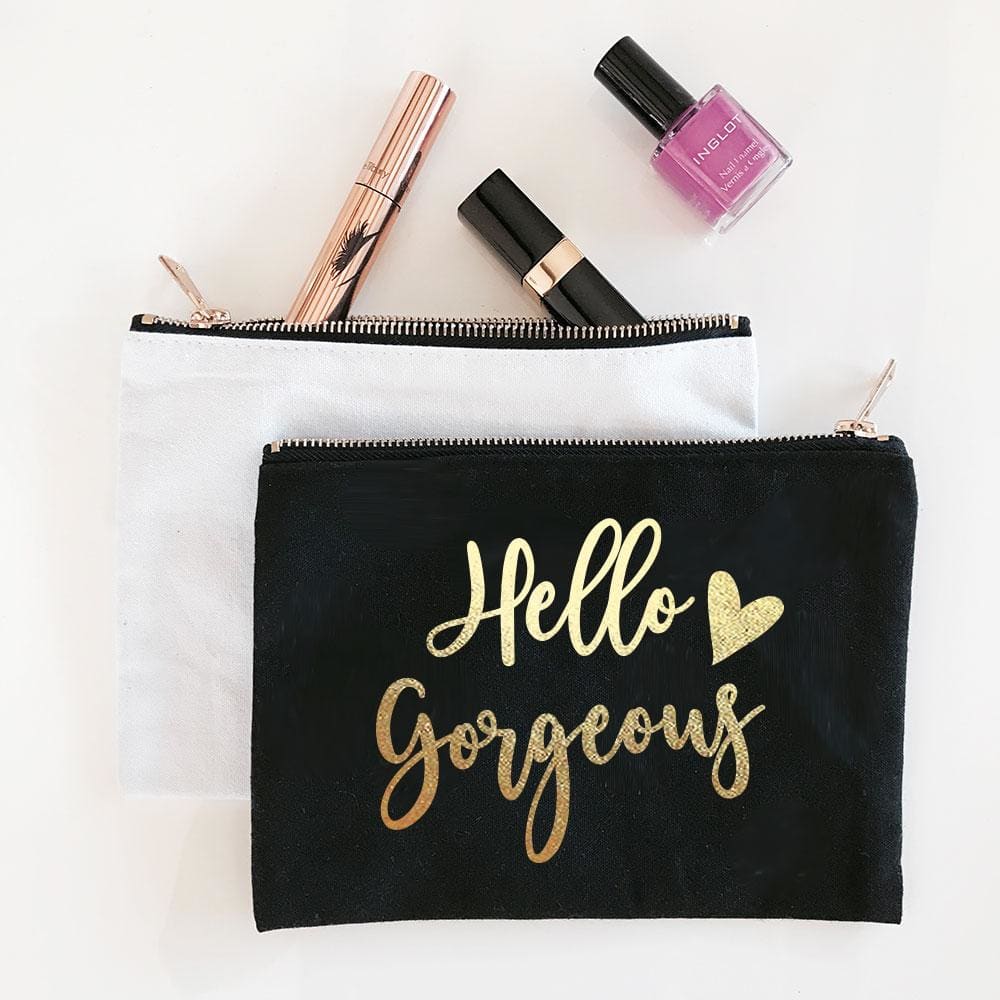 Black And White Themed Makeup Bags - makeup bag