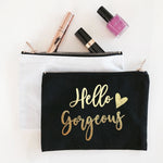 Black And White Themed Makeup Bags - makeup bag