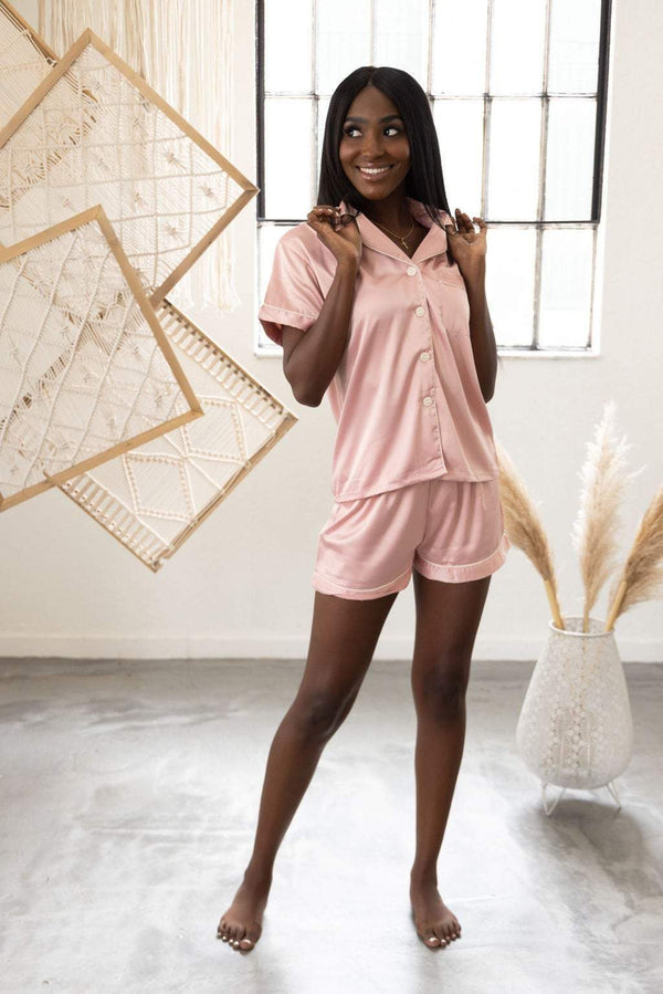 Bridal Party Pajamas Shortie Pink Bach Bride